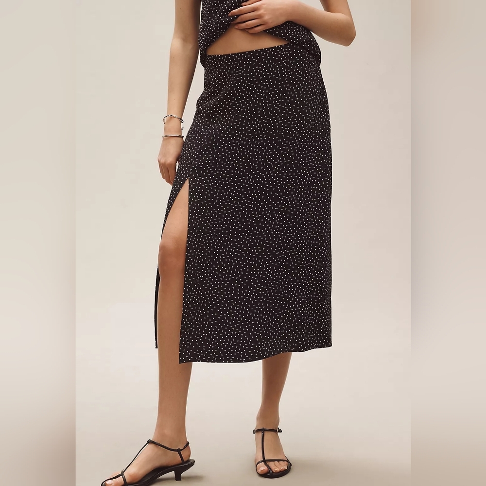 NWOT The Lille Side-Slit Midi Skirt by Maeve